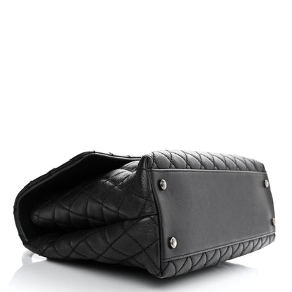 Chanel Caviar Quilted Medium Coco Handle Flap Black 4 of 12