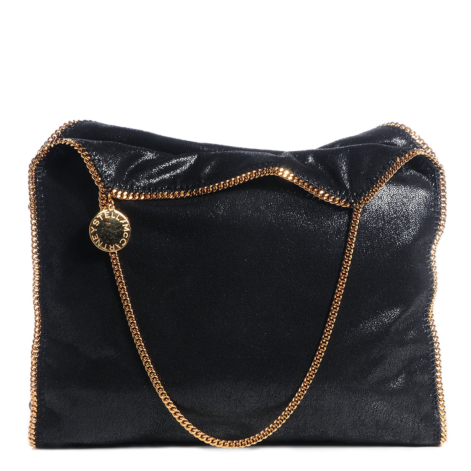 Stella McCartney Faux Leather Shaggy Deer Big Falabella Tote Black 1 of 9