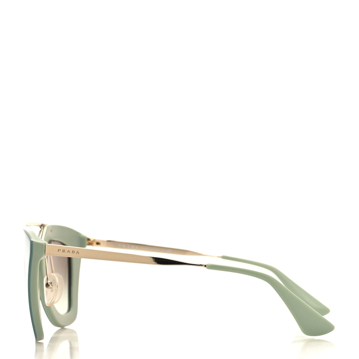 Prada Acetate Cinema Sunglasses SPR 09Q Green 3 of 7