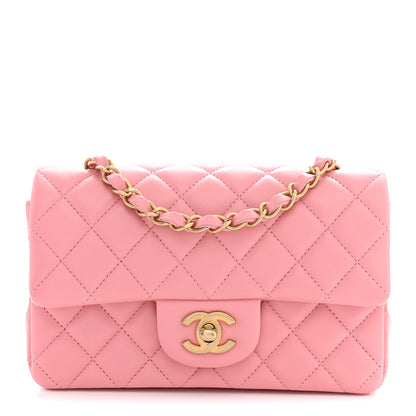 Chanel Lambskin Quilted Mini Rectangular Flap Light Pink 1 of 10