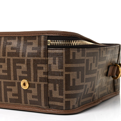 Fendi Glazed Fabric FF 1974 Karligraphy Small Travel Bag Mogano Panna 8 of 8