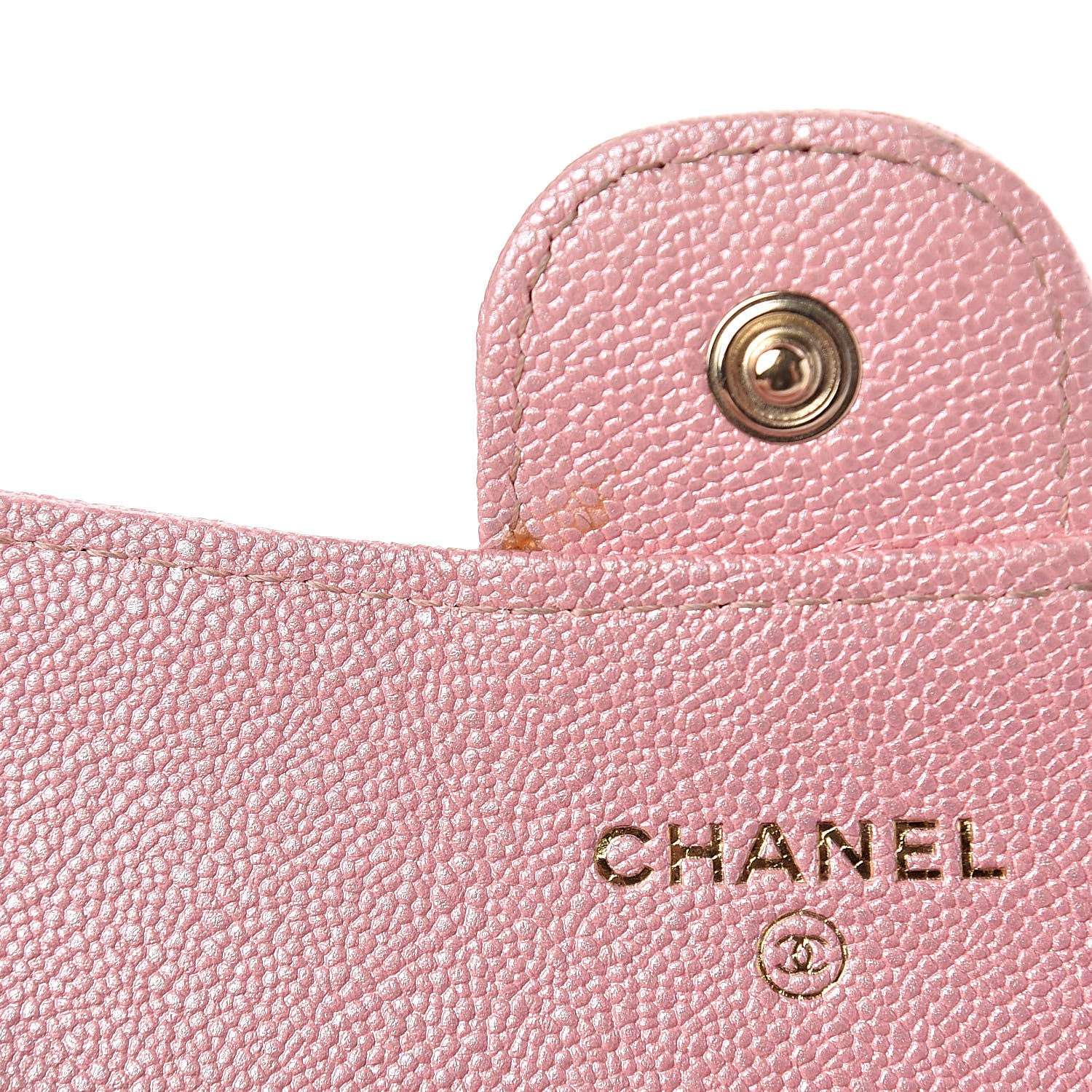 Chanel Iridescent Caviar Quilted Flap Card Holder Rose Pink 9 of 9