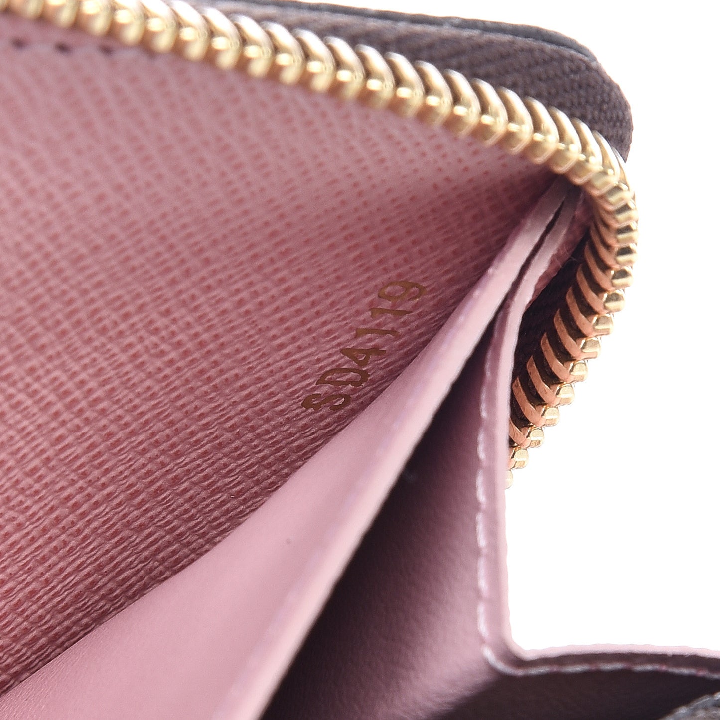 Damier Ebene Clemence Wallet Rose Ballerine