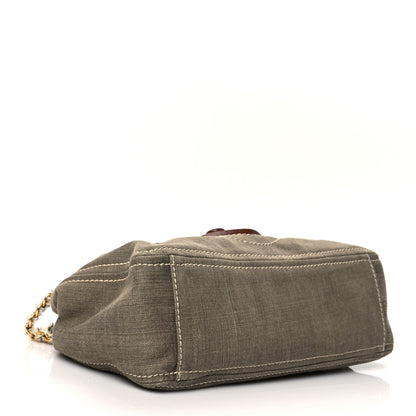 Prada Denim Chain Shoulder Bag Militare 4 of 11