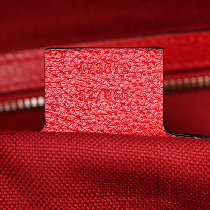 Gucci Canvas Logo Sylvie Stripe Drawstring Backpack Red 7 of 10