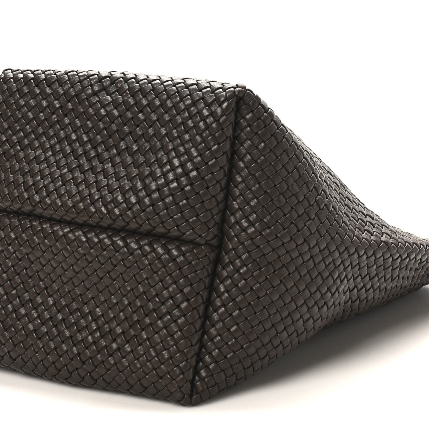 The Row Woven Calfskin Medium N/S Tote Bag Dark Brown 10 of 10