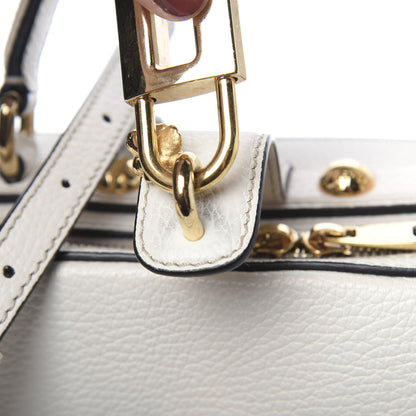 Dolce & Gabbana Drummed Calfskin Rosaria Shoulder Bag White 13 of 14