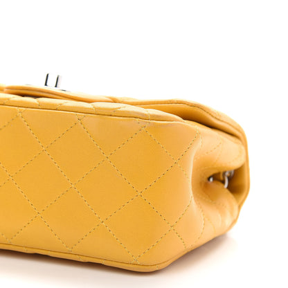 Chanel Lambskin Quilted Mini Square Flap Yellow 9 of 10