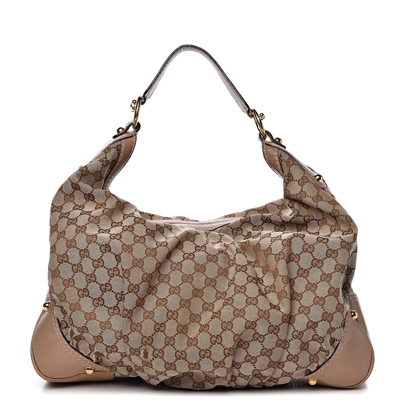 Monogram Large Jockey Hobo Beige