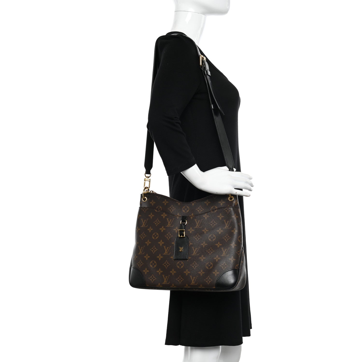 Louis Vuitton Monogram Odeon MM Black 2 of 13