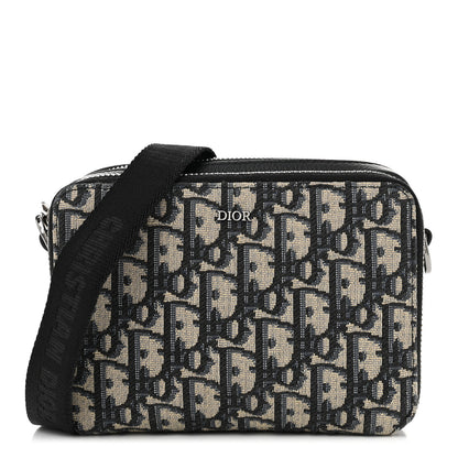 Christian Dior Oblique Pouch Navy Blue 1 of 11