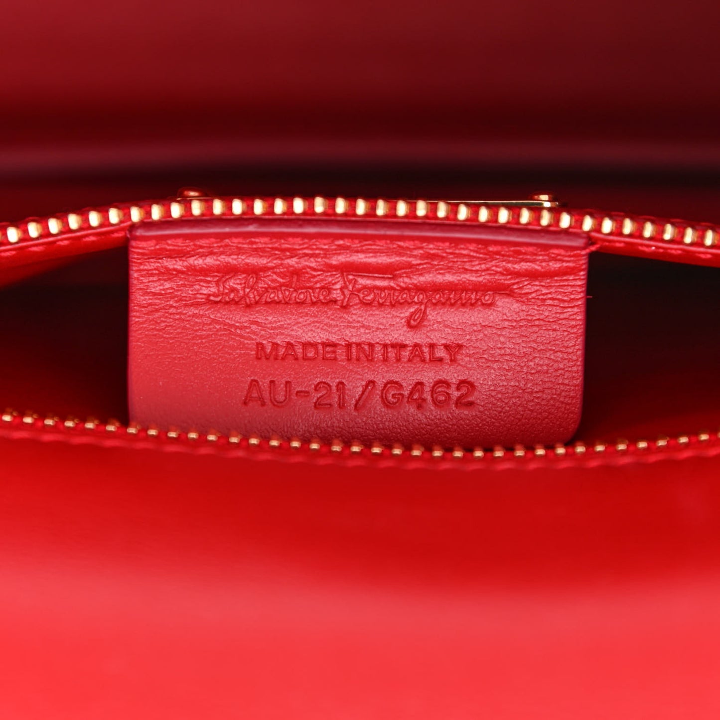 Printed Calfskin Ginny Shoulder Bag Red