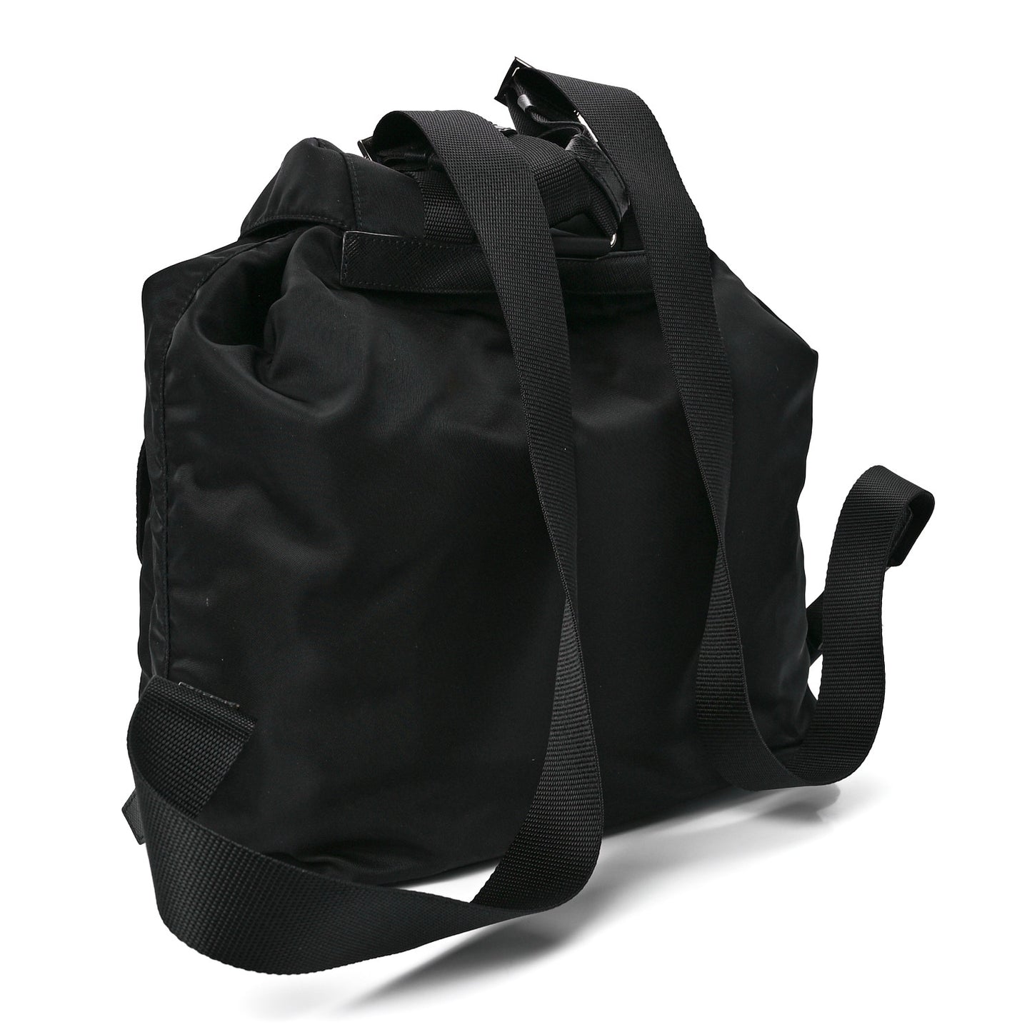 Tessuto Nylon Saffiano Medium Backpack Black