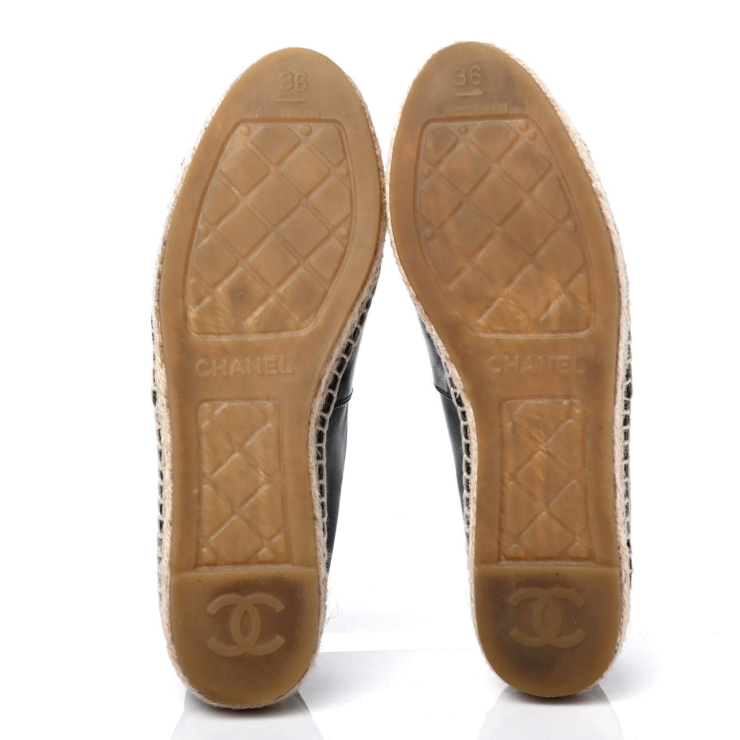 Lambskin CC Espadrilles 36 Black