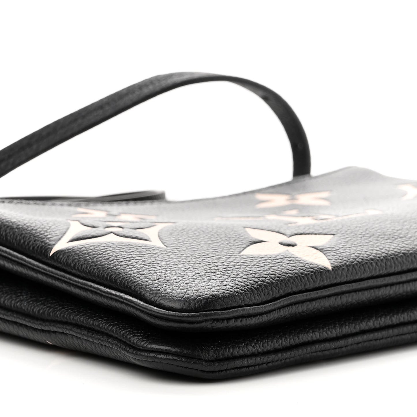 Empreinte Monogram Giant Double Zip Pochette Black Cream