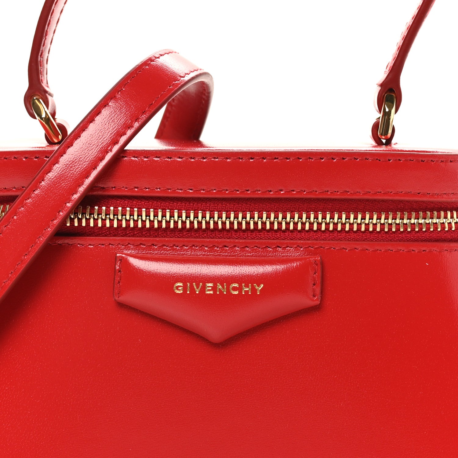 Givenchy Box Calfskin Antigona Vanity Bag With Chain Vermillon 7 of 9