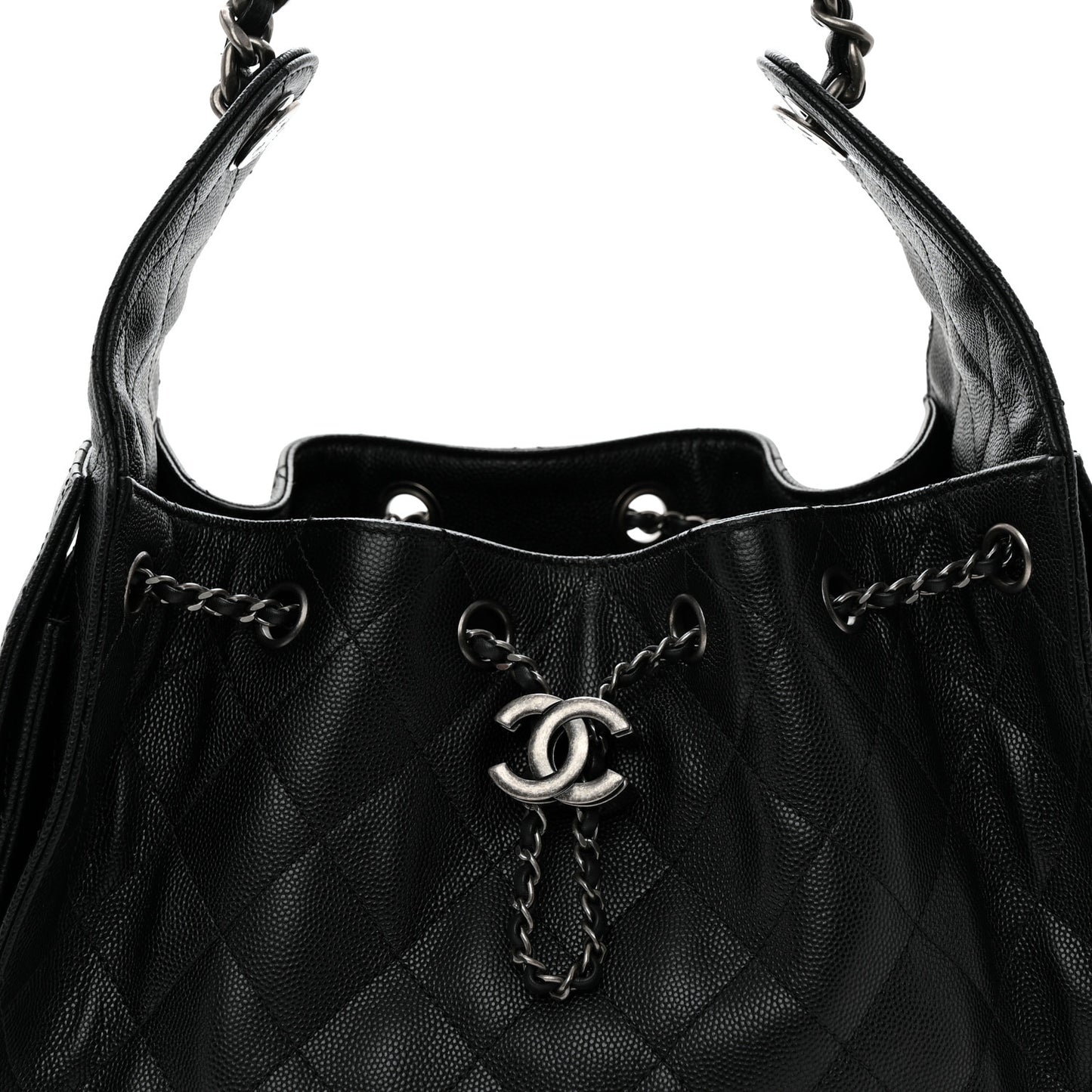 Caviar Quilted Small Chanel 25 Handbag Black