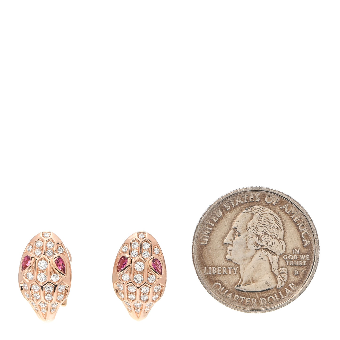 18K Rose Gold Diamond Tourmaline Serpenti Seduttori Earrings