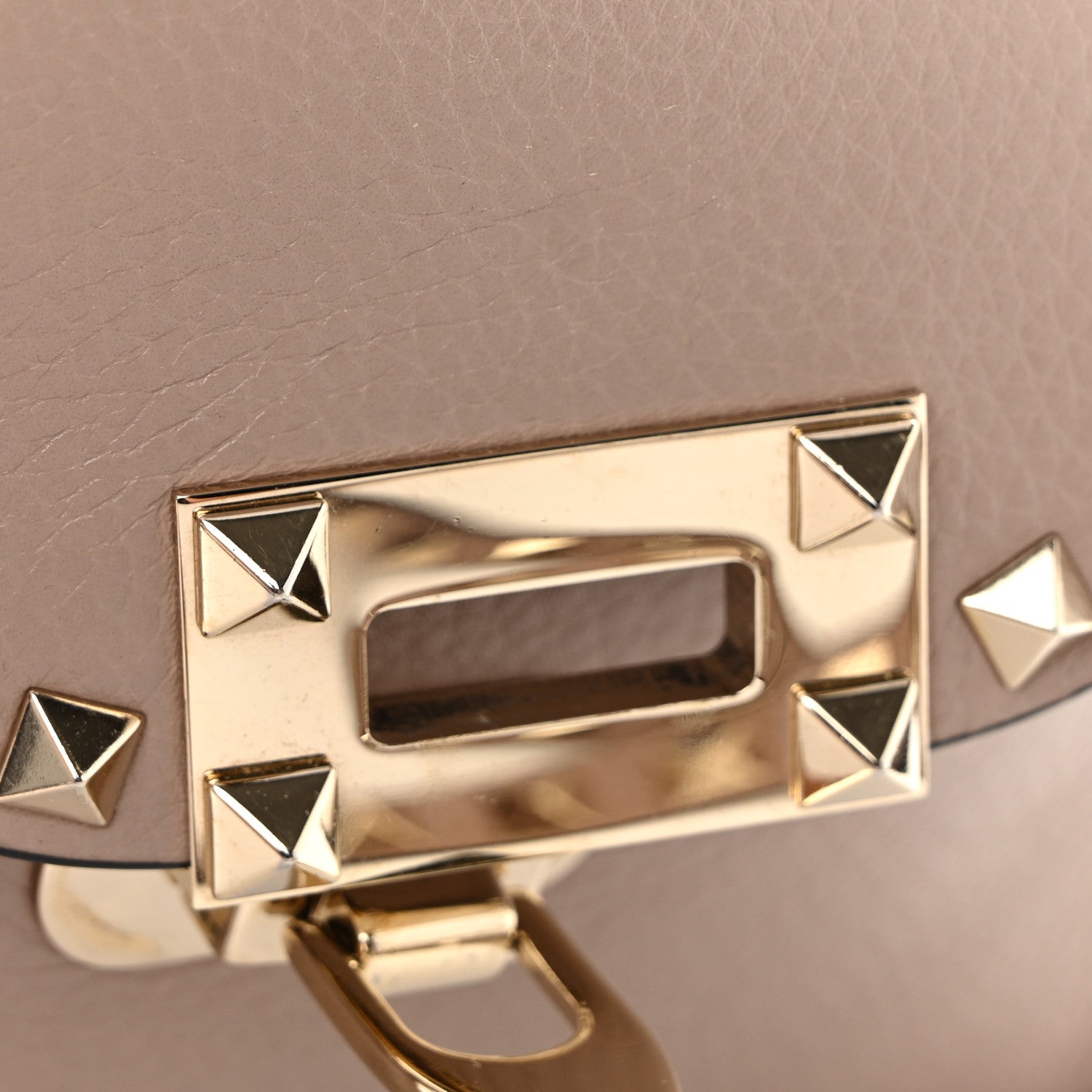 Valentino Garavani Pebbled Calfskin Medium Rockstud Flip Lock Crossbody Bag Poudre 12 of 12