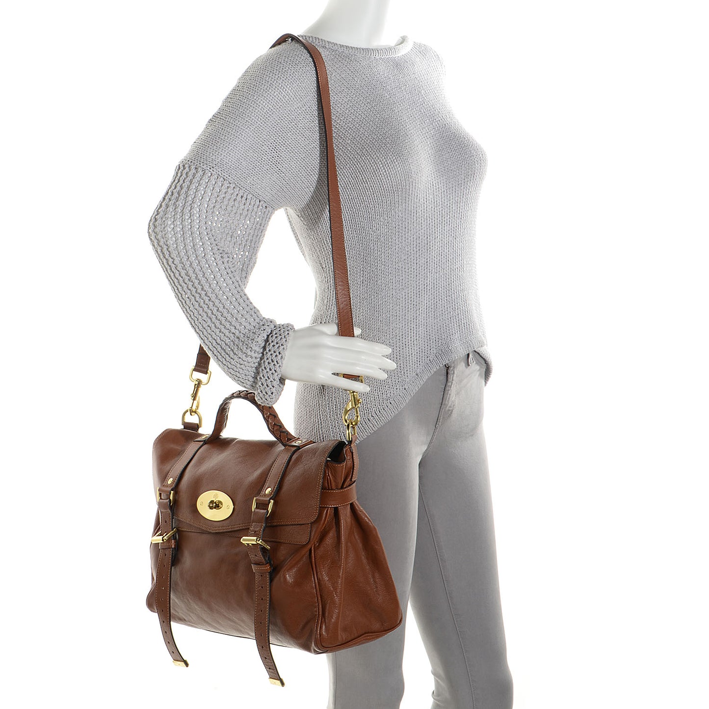 Soft Buffalo Leather Oversized Alexa Oak