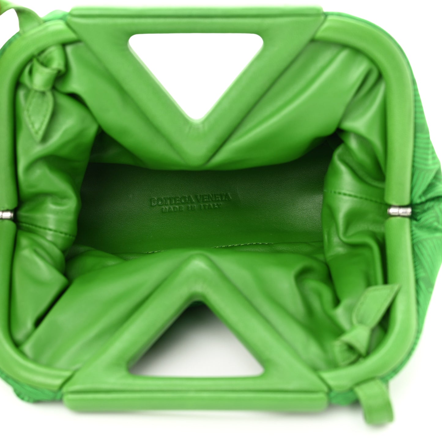 Fabric Intrecciato Small The Point Triangle Bag Parakeet