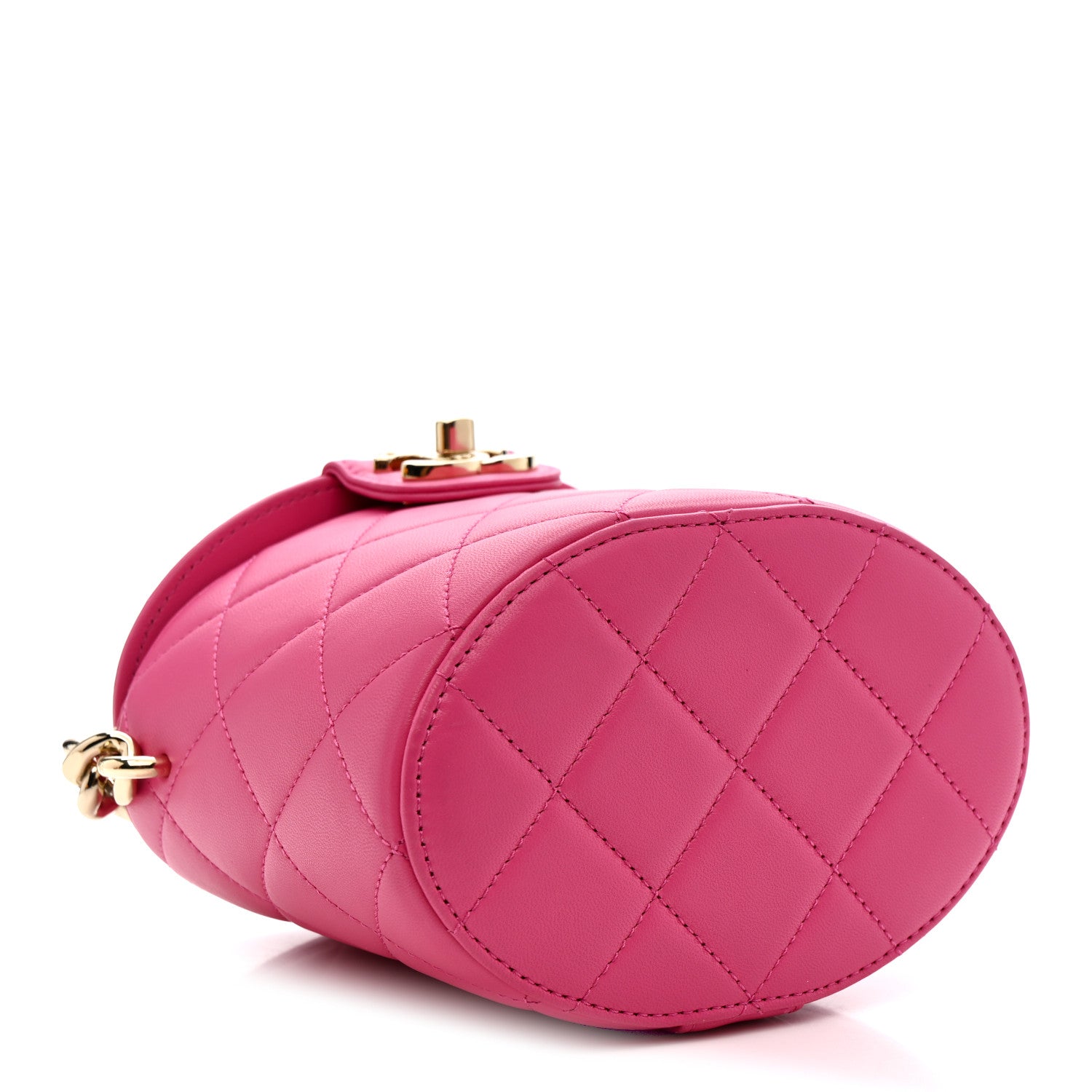 Chanel Lambskin Resin Elegant Chain Vanity Case Dark Pink 4 of 11