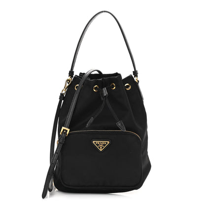 Prada Re-Nylon Duet Drawstring Shoulder Bag Black 1 of 10