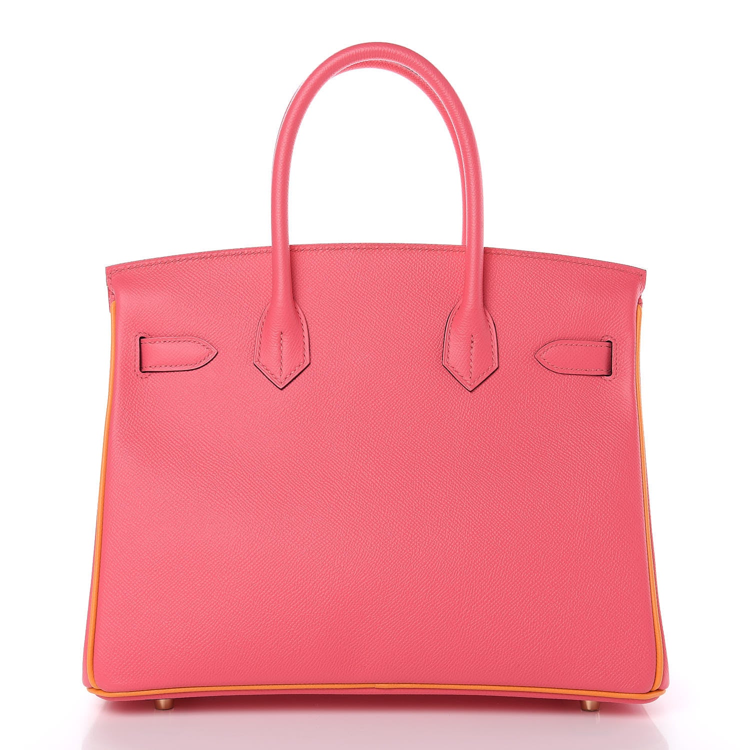 Hermes Epsom Horseshoe Birkin 30 Rose Azalee Jaune D'or 4 of 33