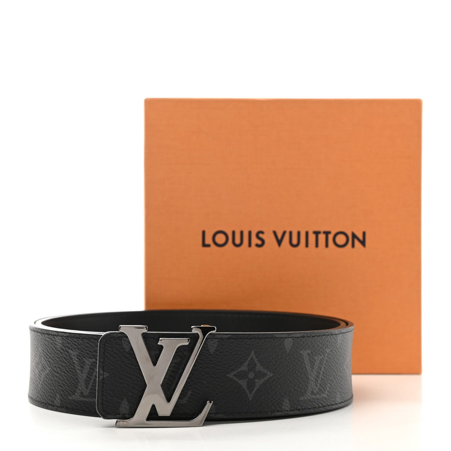Monogram Eclipse Taigarama 40mm LV Initiales Reversible Belt 95 38 Black