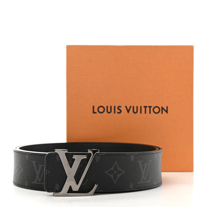 Louis Vuitton Monogram Eclipse Taigarama 40mm LV Initiales Reversible Belt 95 38 Black 8 of 8