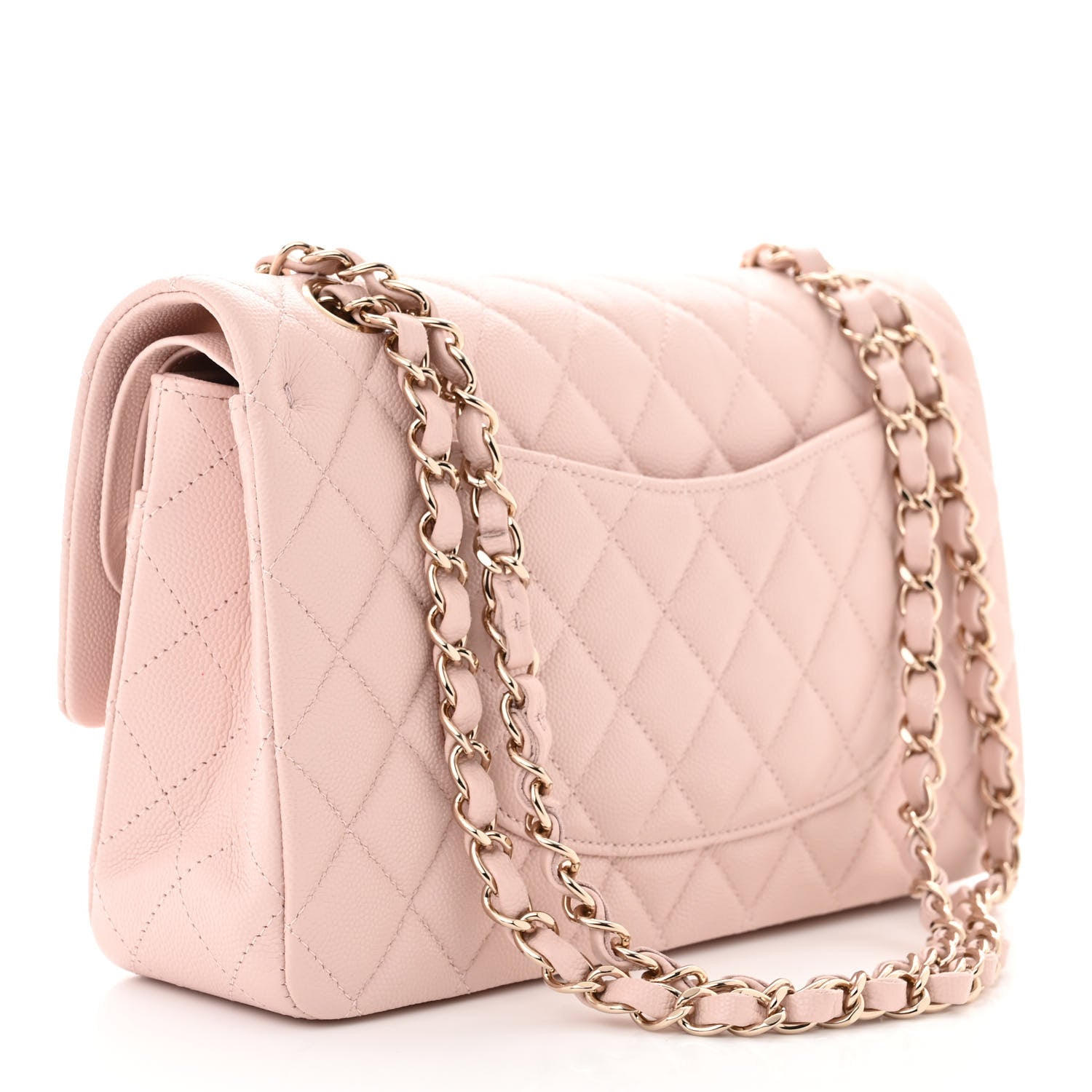 Chanel Caviar Quilted Medium Double Flap Light Pink 3 of 10