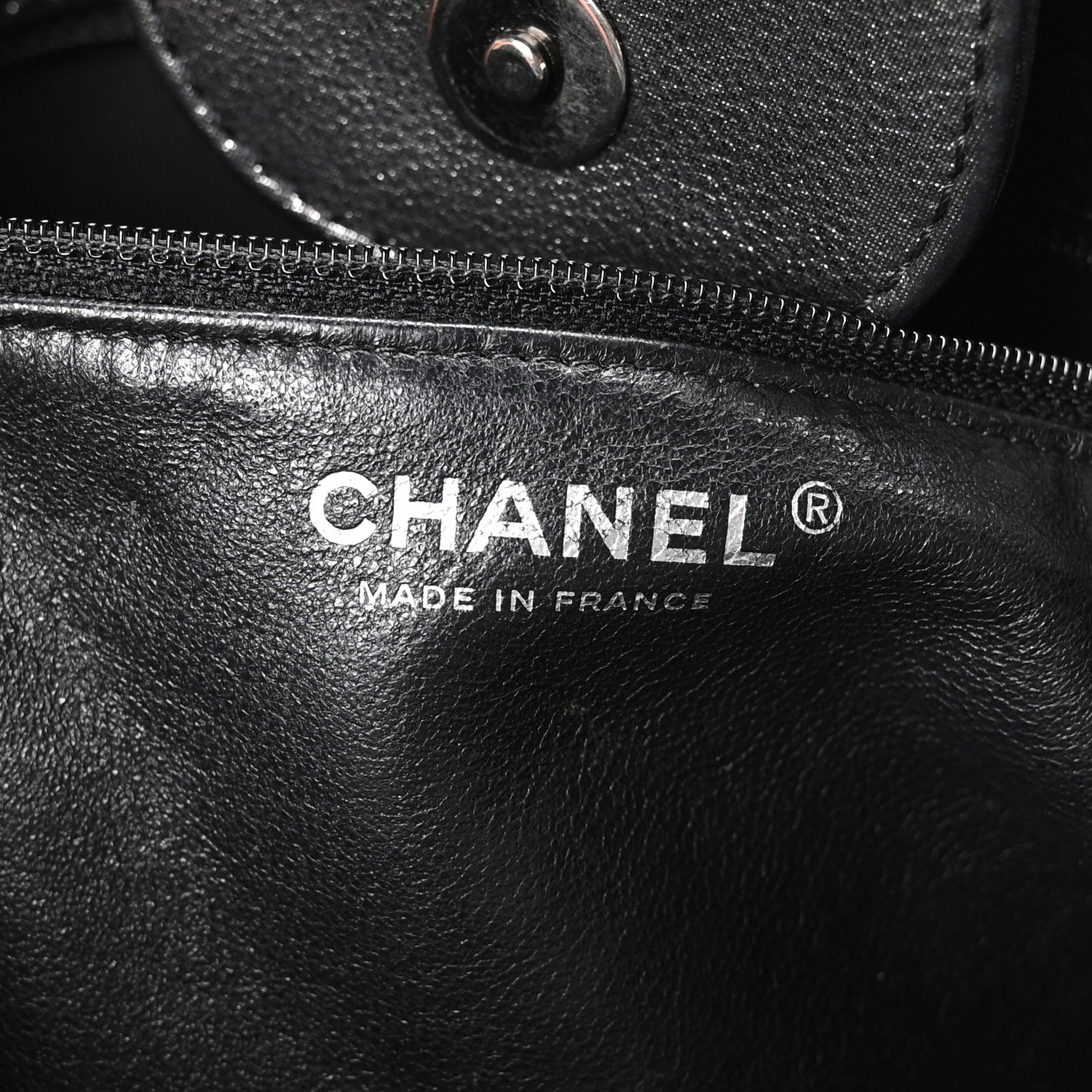 Chanel Iridescent Calfskin CC East West Shopping Tote Black 6 of 10
