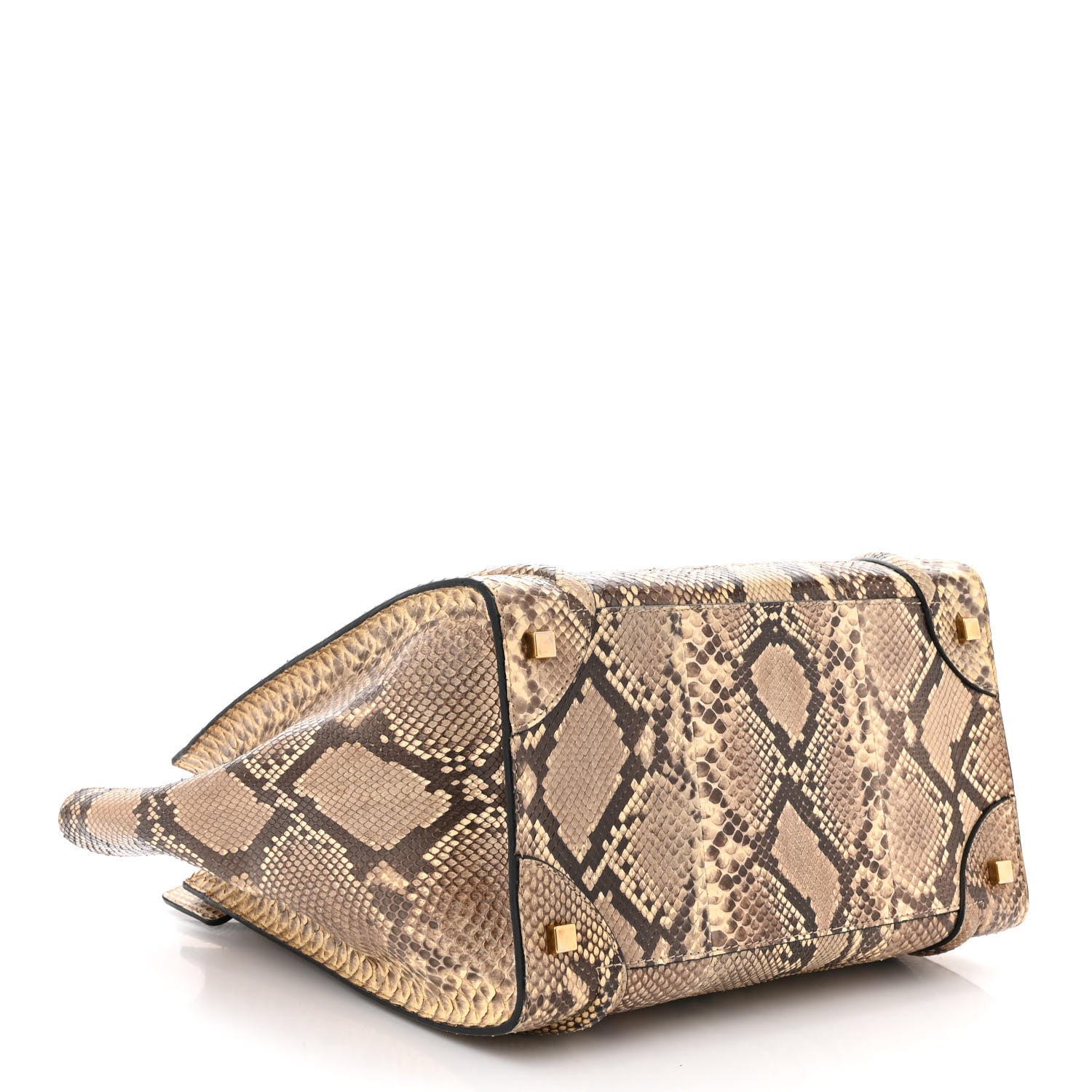 Celine Snakeskin Mini Luggage Beige 4 of 10