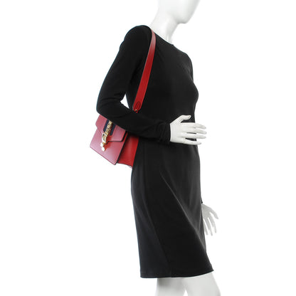 Gucci Calfskin Small Sylvie Shoulder Bag Hibiscus Red 3 of 10