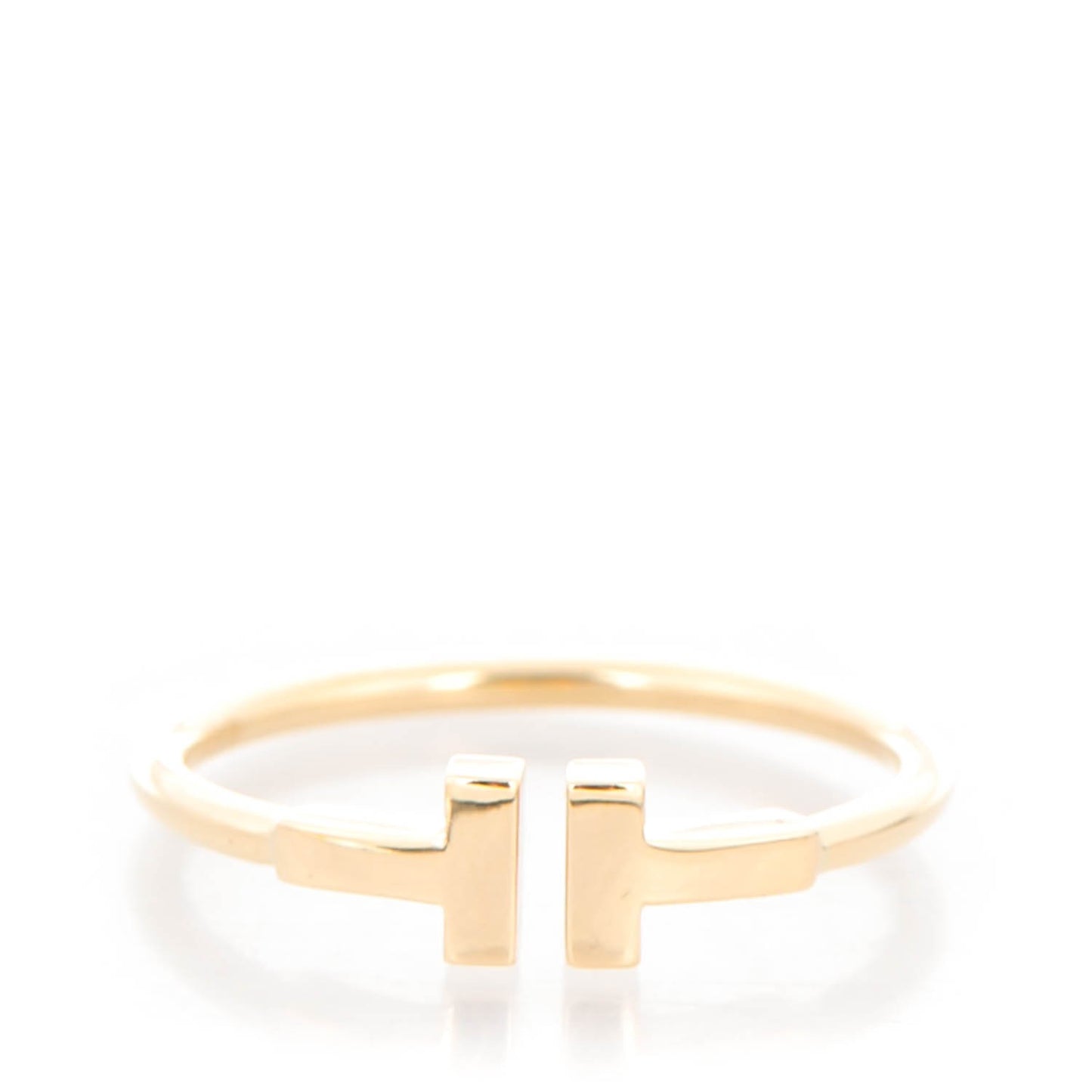 18K Yellow Gold T Wire Ring 10