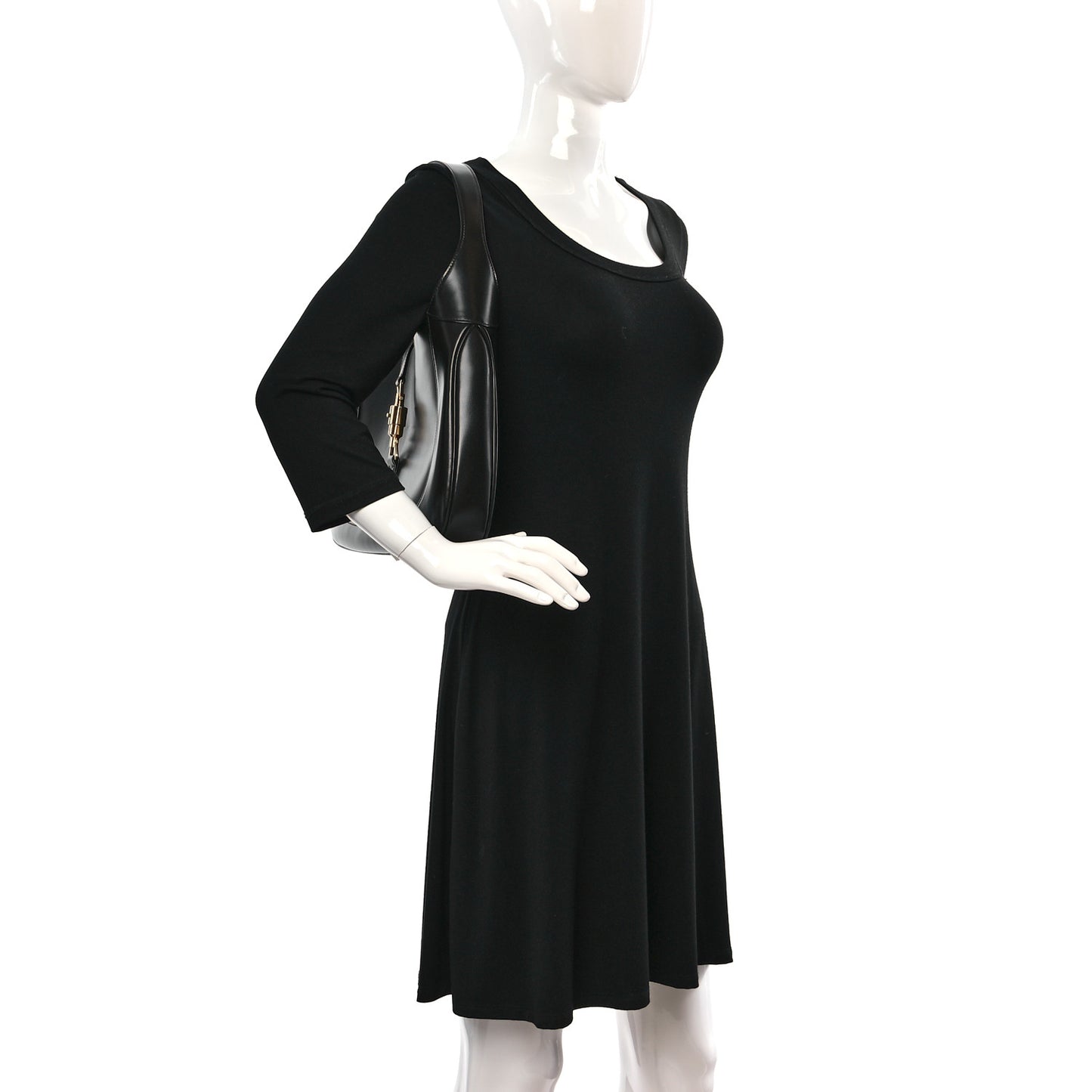 Boarded Dyana Lux Calfskin Medium Jackie 1961 Hobo Black