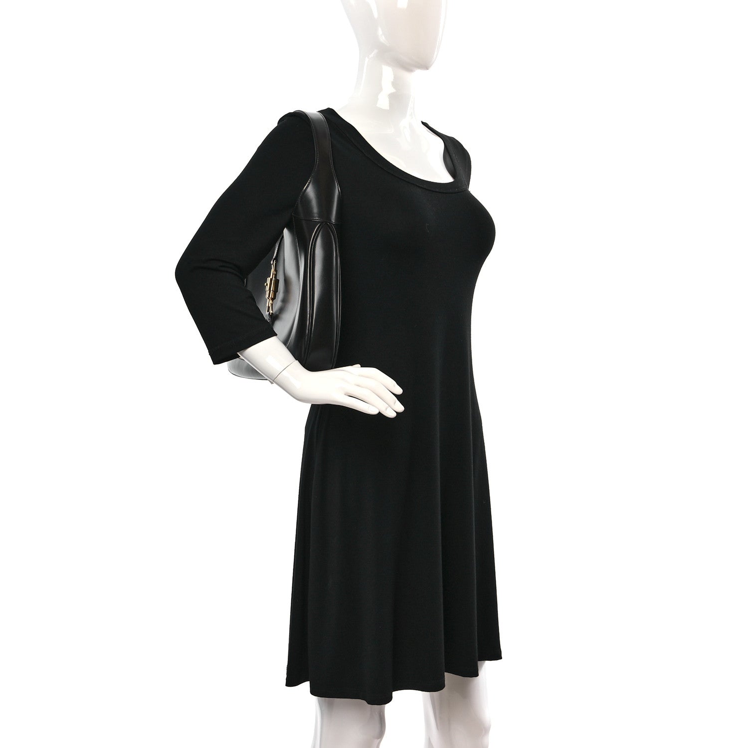 Gucci Boarded Dyana Lux Calfskin Medium Jackie 1961 Hobo Black 2 of 9