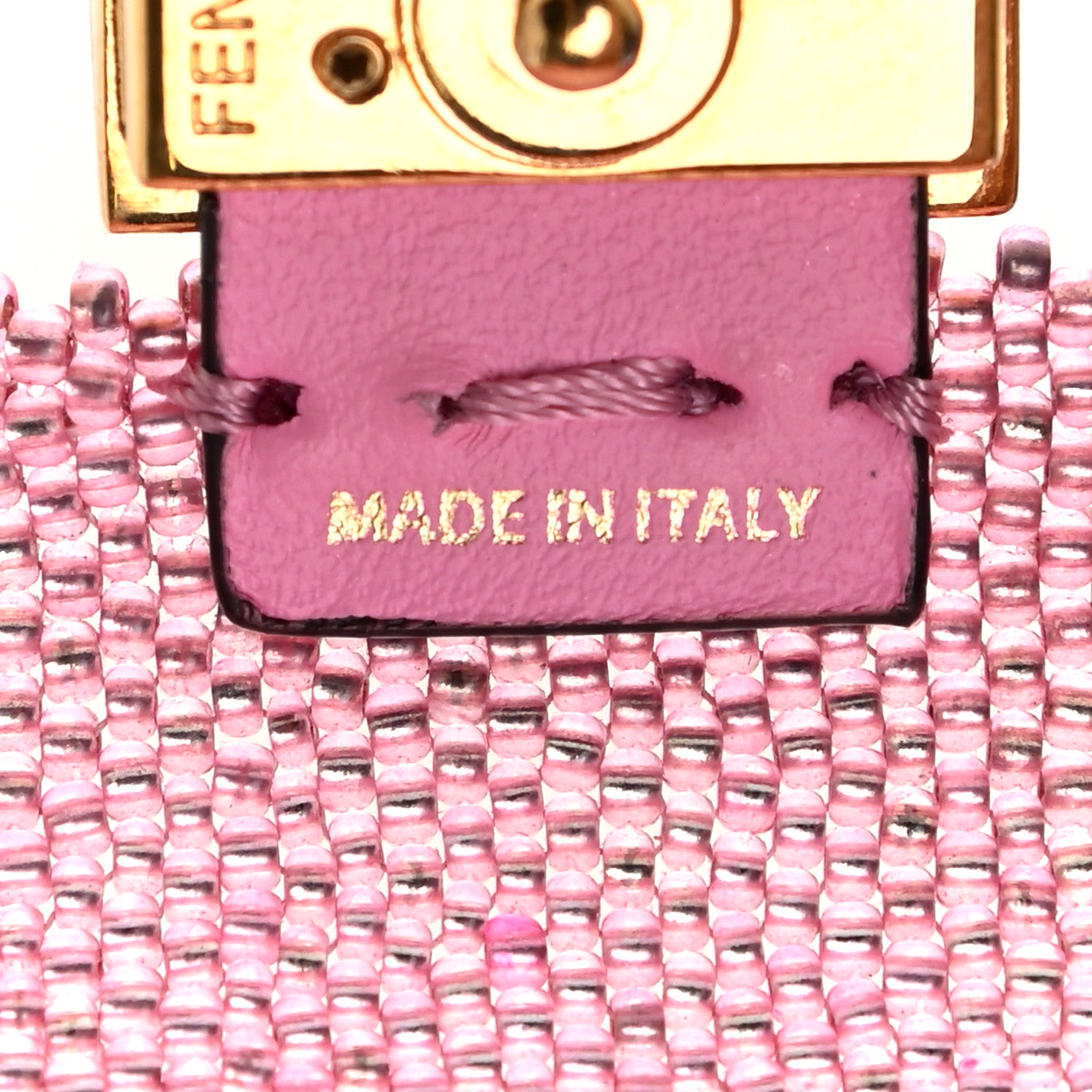 Fendi Glass Beaded Mini Pico Baguette Charm Orchidea 6 of 7