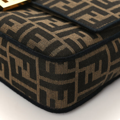 Fendi Fabric Jacquard FF 1974 Medium Baguette Tobacco Moro Black 12 of 12
