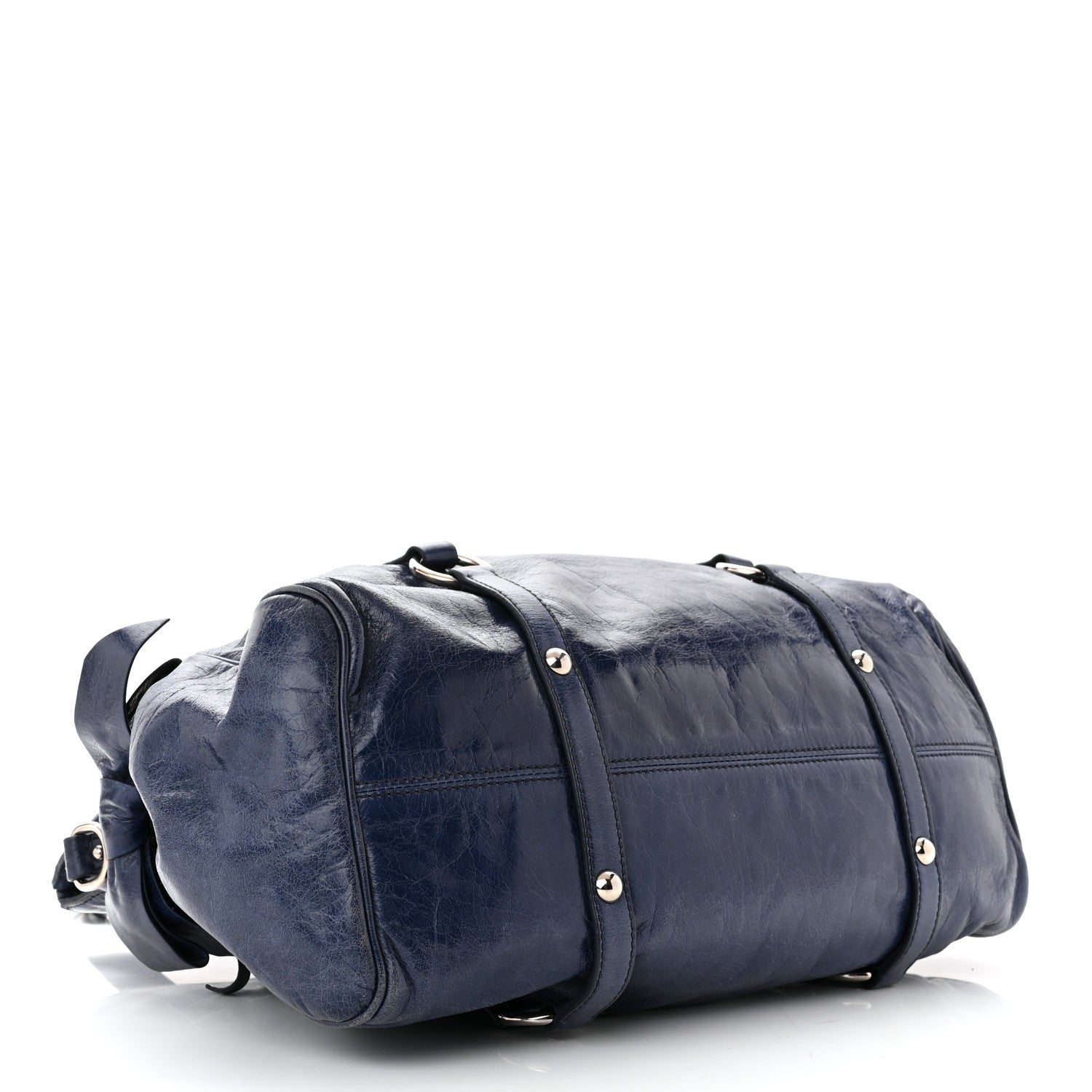 Miu Miu Vitello Lux Bow Tote Bleuette 4 of 9