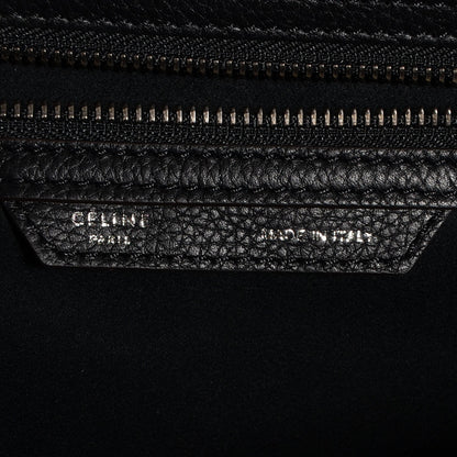Celine Drummed Calfskin Shoulder Luggage Black 6 of 8