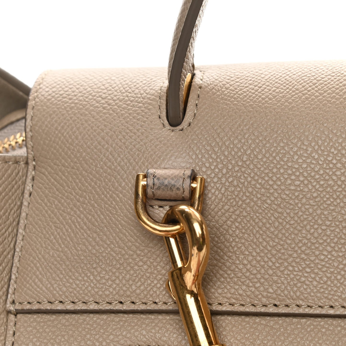 Grained Calfskin Mini Belt Bag Light Taupe