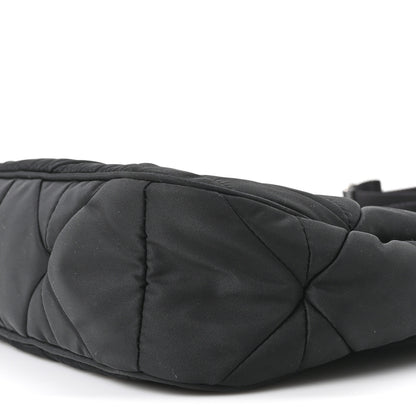 Prada Re-Nylon Triangle Padded Patchwork Shoulder Bag Black 9 of 10