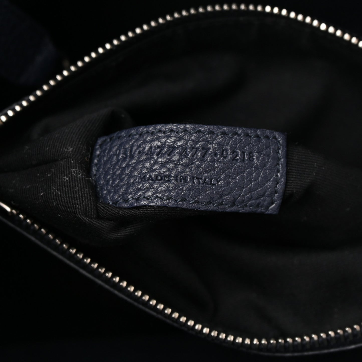Grained Calfskin Baby Supple Sac De Jour Navy