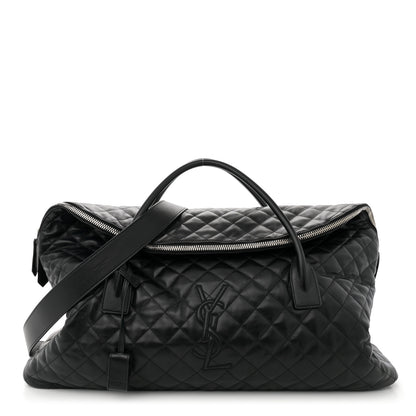 Saint Laurent Calfskin Quilted ES Giant Travel Bag Black 1 of 12