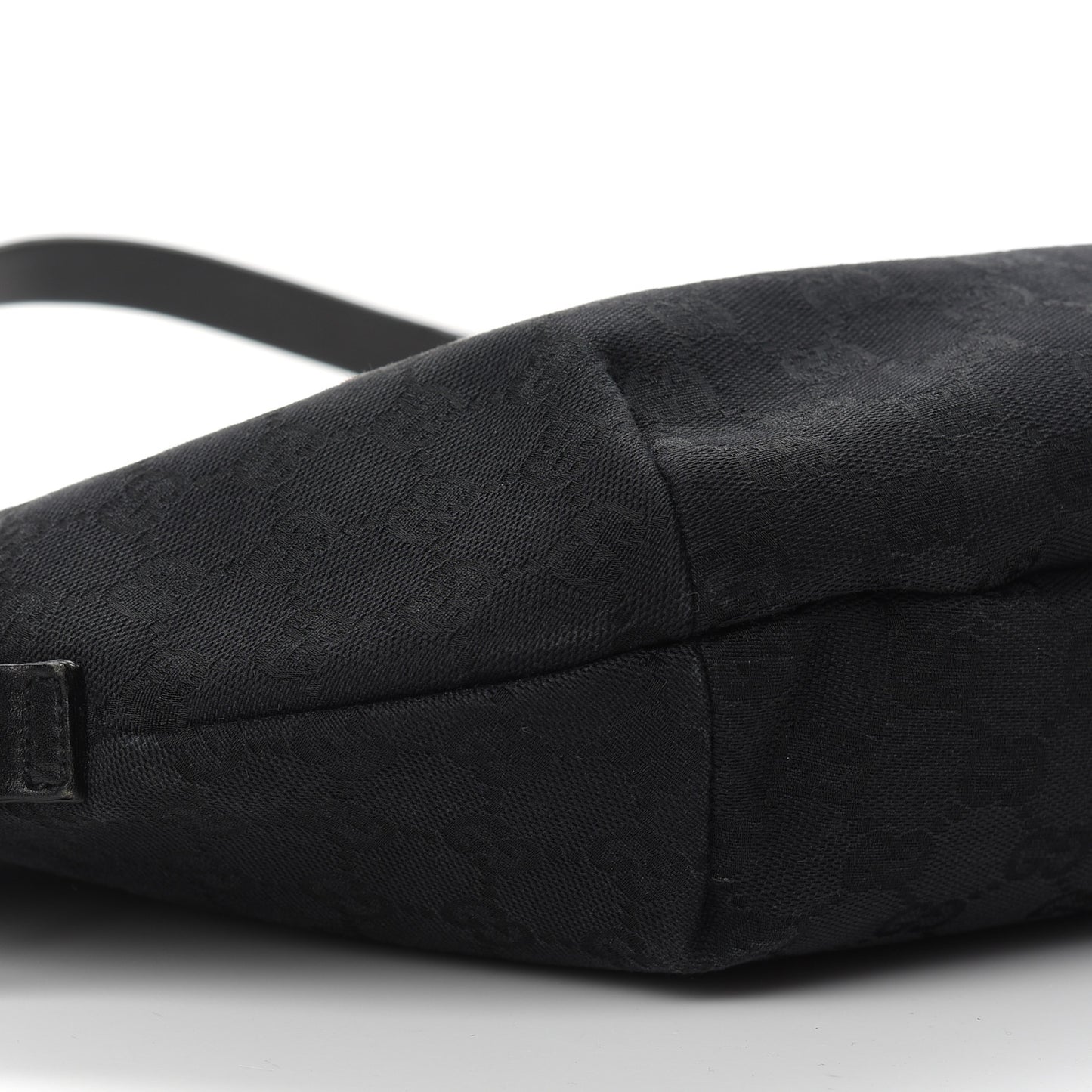 Denim Monogram Half Moon Hobo Black