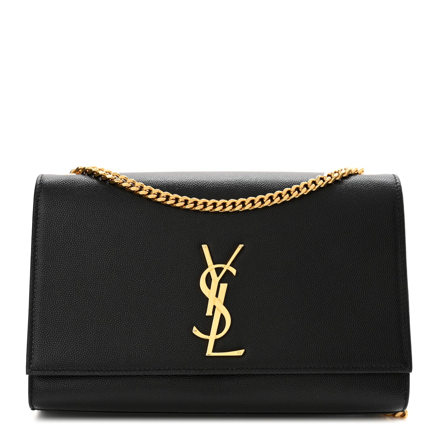 Grain De Poudre Medium Classic Monogram Kate Satchel Black