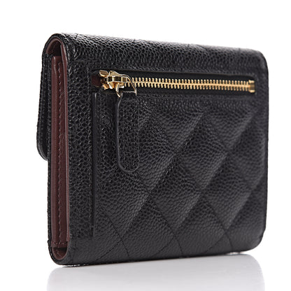 Chanel Caviar Quilted Compact Flap Wallet Black 3 of 8