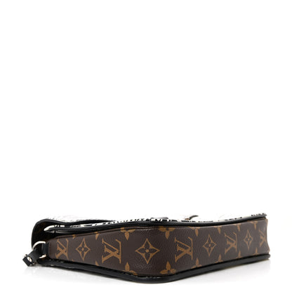 Louis Vuitton Epi Monogram Floral Pochette Metis Black White 4 of 12