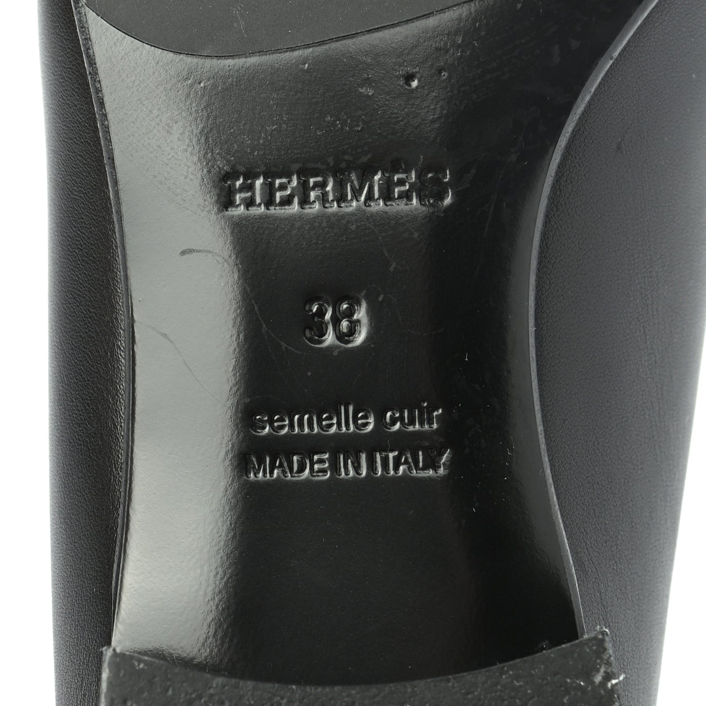 Calfskin Womens Paris Loafers 38 Black White